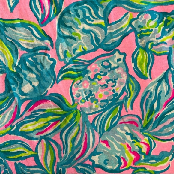 Lilly Pulitzer Margot Swing Dress Pelican Pink Off The Scales Print Large Preppy - Picture 3 of 9